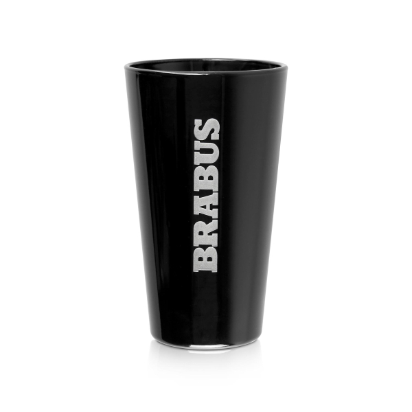 WATER GLASS Black water glass with BRABUS laser engraving